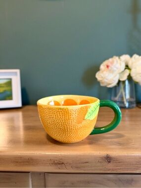 World Market Orange Fruit Novelty Mug Citrus Cup